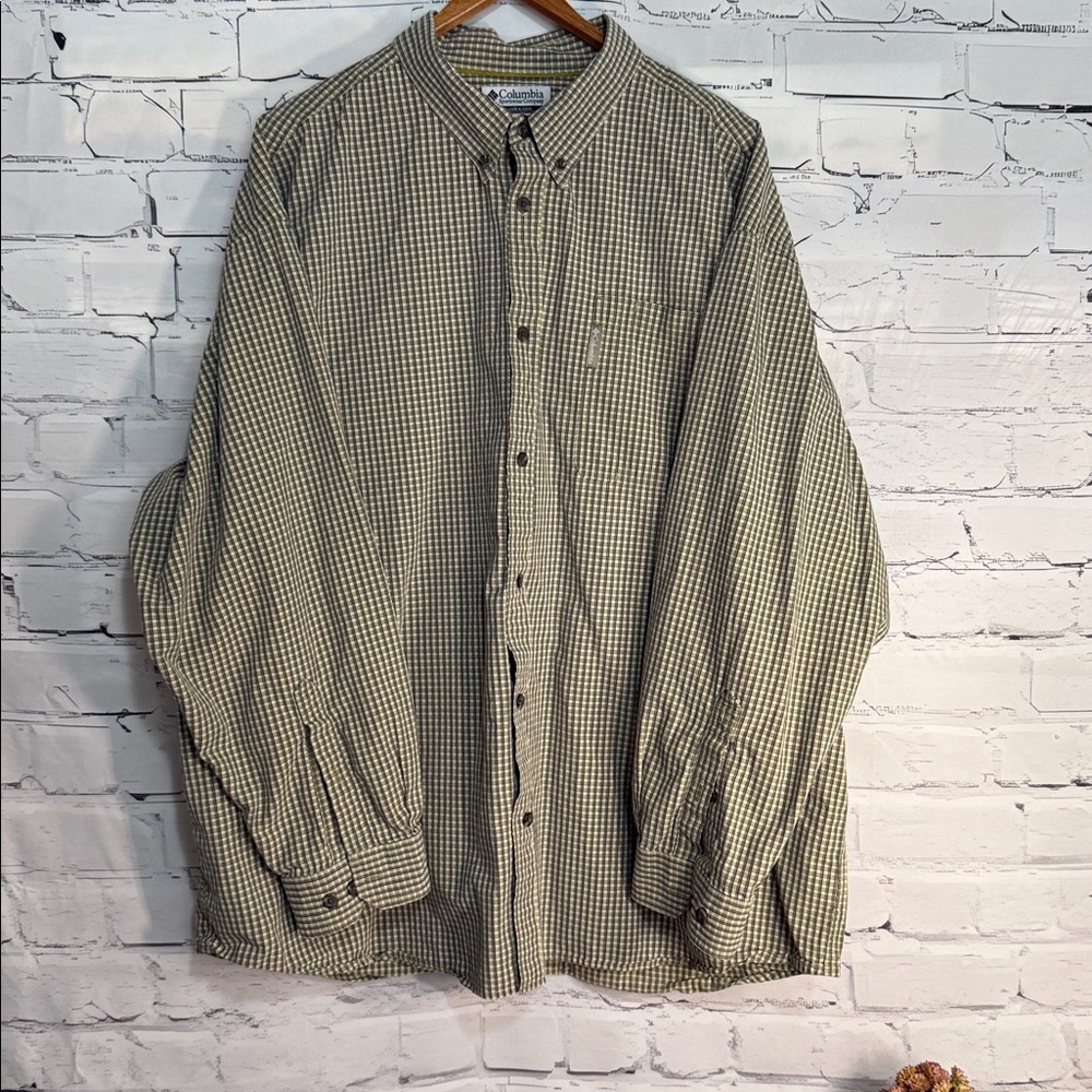COLUMBIA Men's Plaid Button-Down Long-Sleeve Shirt